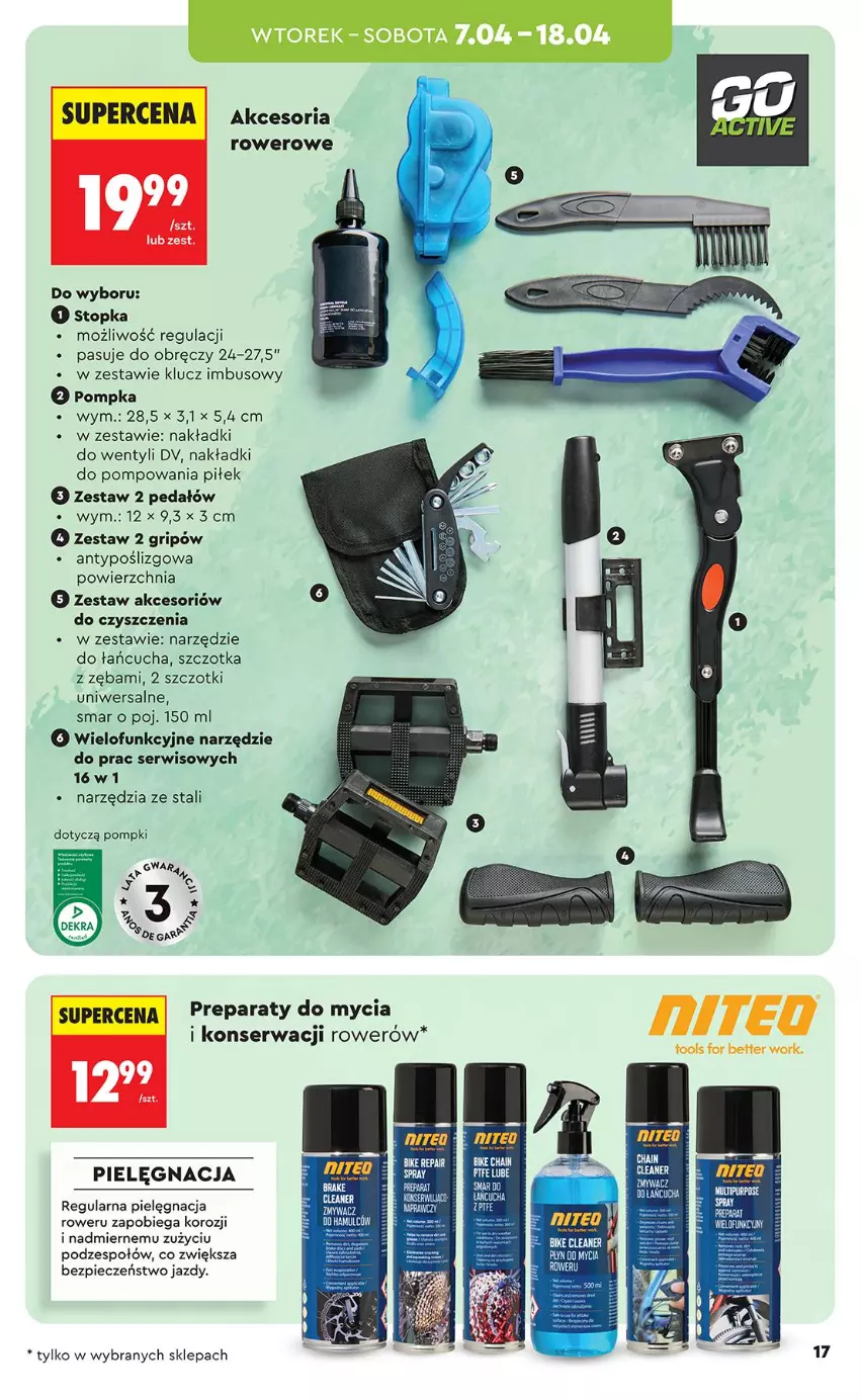 Gazetka promocyjna Biedronka - Okazje Tygodnia - ważna 07.04 do 18.04.2026 - strona 17 - produkty: Piec, Pompka, Rower, Ser, Szczotka, Top