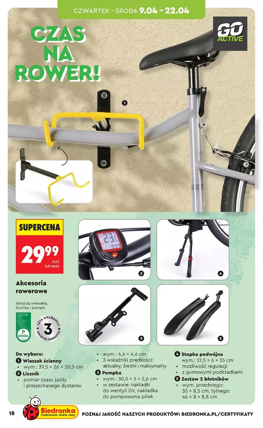 Gazetka promocyjna Biedronka - Okazje Tygodnia - ważna 07.04 do 18.04.2026 - strona 18 - produkty: Pompka, Rower, Top, Wieszak