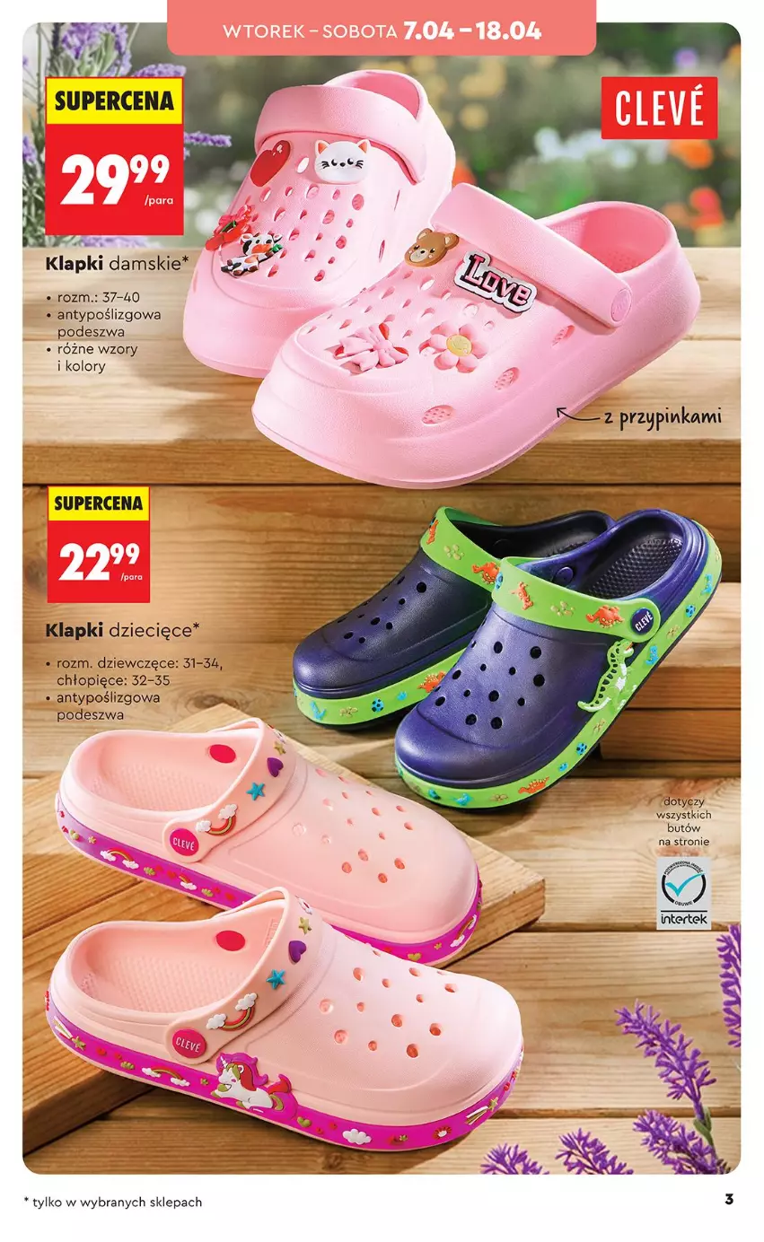 Gazetka promocyjna Biedronka - Okazje Tygodnia - ważna 07.04 do 18.04.2026 - strona 3 - produkty: Inka, Klapki