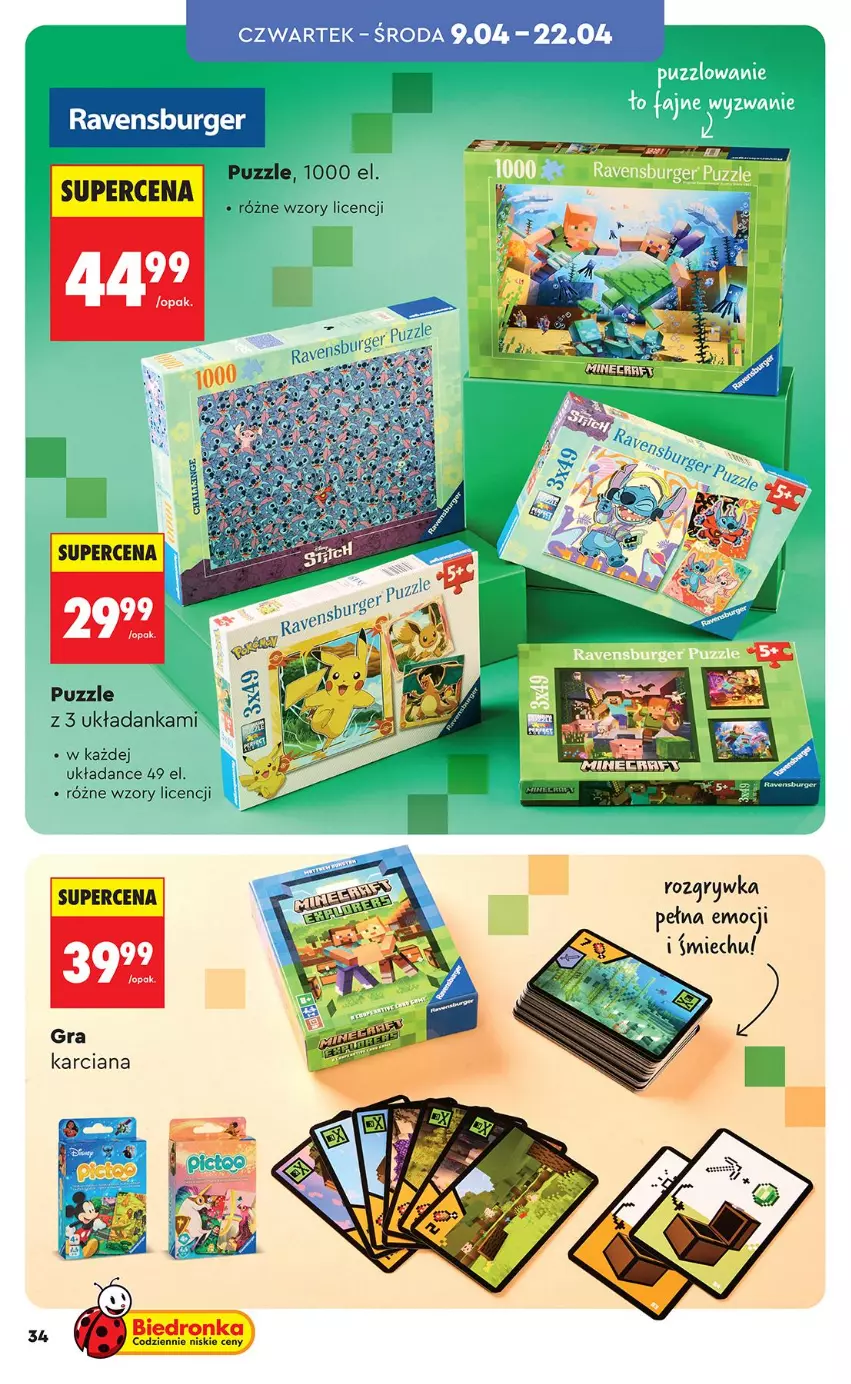Gazetka promocyjna Biedronka - Okazje Tygodnia - ważna 07.04 do 18.04.2026 - strona 34 - produkty: Gra, Gry, Puzzle, Układanka