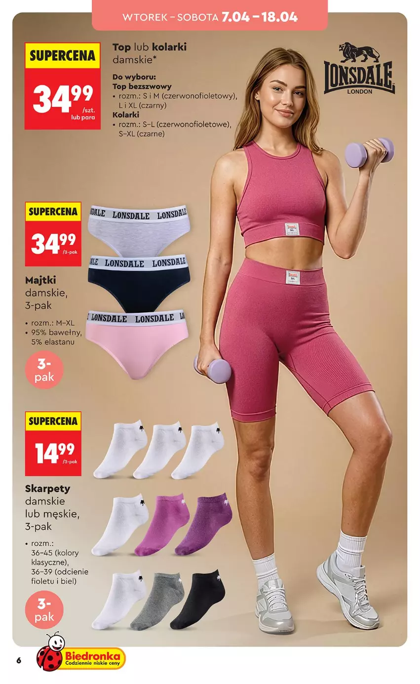 Gazetka promocyjna Biedronka - Okazje Tygodnia - ważna 07.04 do 18.04.2026 - strona 6 - produkty: Karp, Lion, Majtki, Top