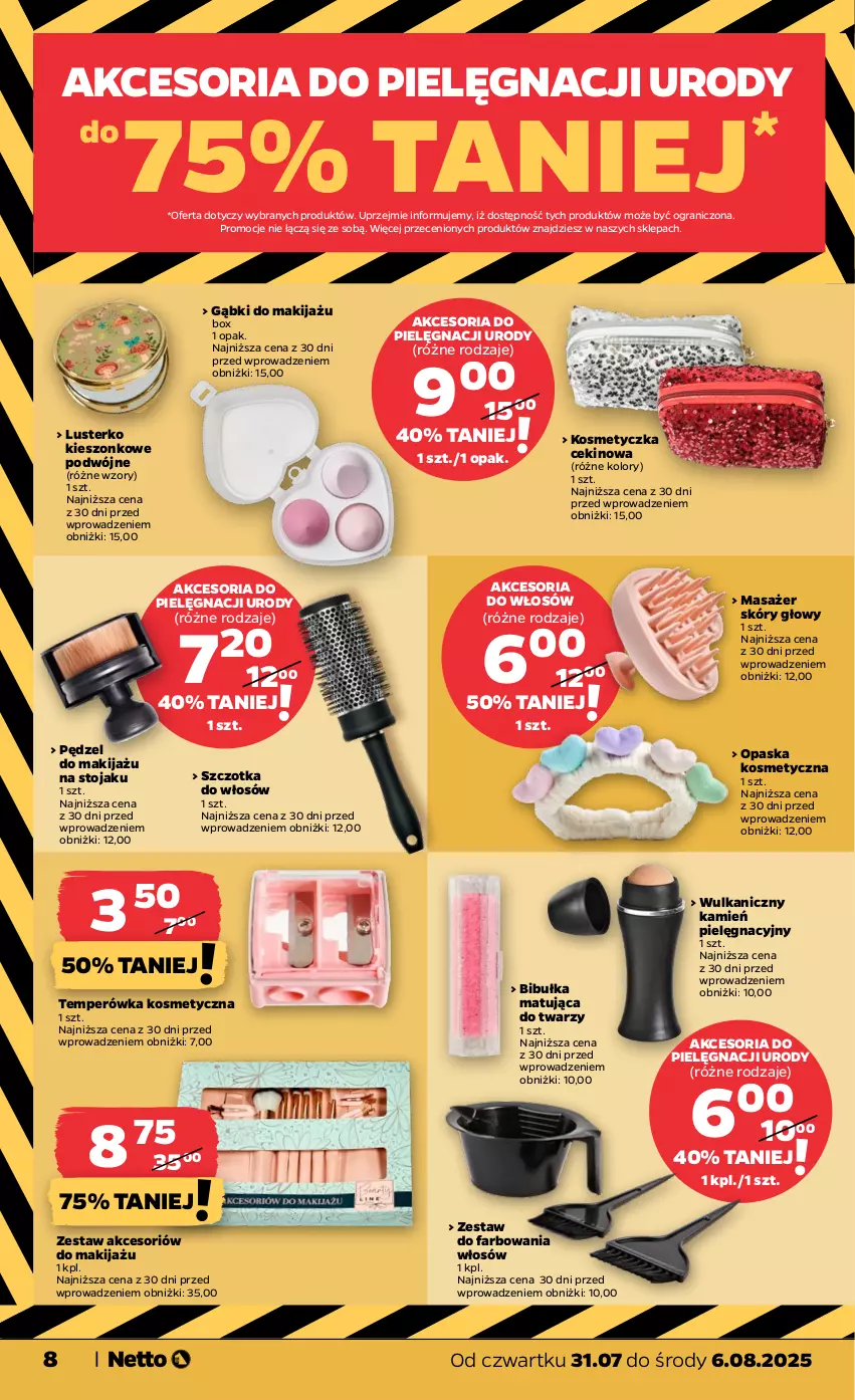 Gazetka promocyjna Netto - Od Czwartku Przemysłowa - ważna 31.07 do 06.08.2025 - strona 8 - produkty: Bułka, Fa, Gra, Kosmetyczka, Makijaż, Masażer, Opaska, Stojak, Szczotka, Szczotka do włosów