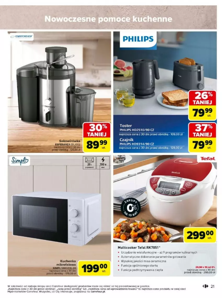 Gazetka promocyjna Carrefour - ważna 13.01 do 26.01.2025 - strona 14 - produkty: Fa, Gra, Philips, Sok, Tefal, Toster, Urządzenie wielofunkcyjne