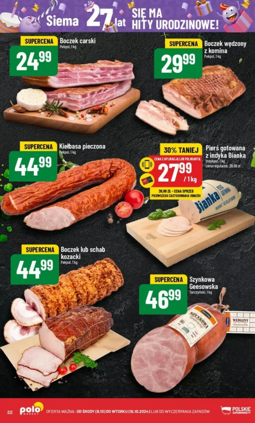 Gazetka promocyjna PoloMarket - ważna 09.10 do 15.10.2024 - strona 15 - produkty: Boczek, Cars, Kiełbasa, Pekpol, Piec, Tarczyński