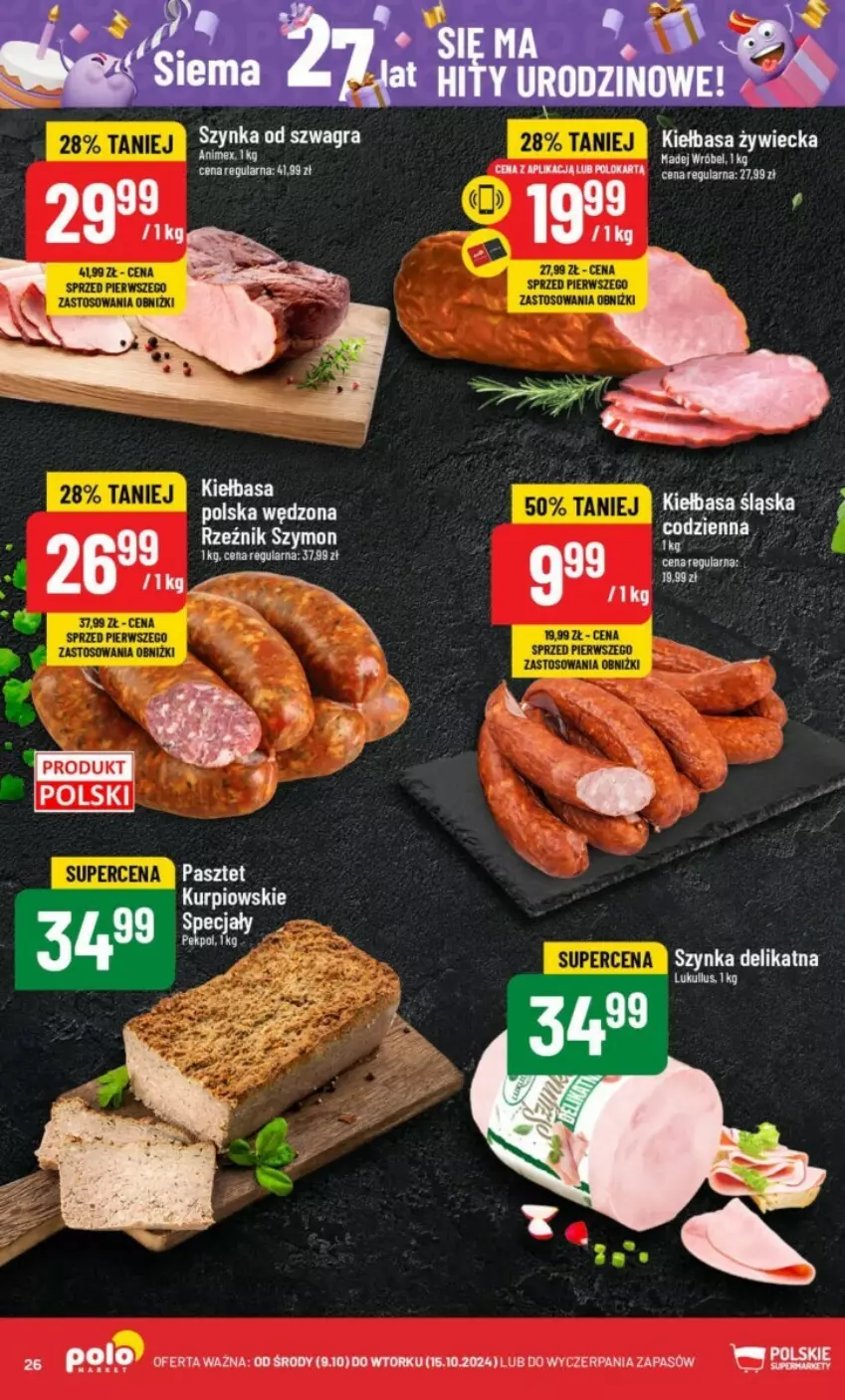 Gazetka promocyjna PoloMarket - ważna 09.10 do 15.10.2024 - strona 19 - produkty: Gra, Kiełbasa, LG, Pasztet, Szynka