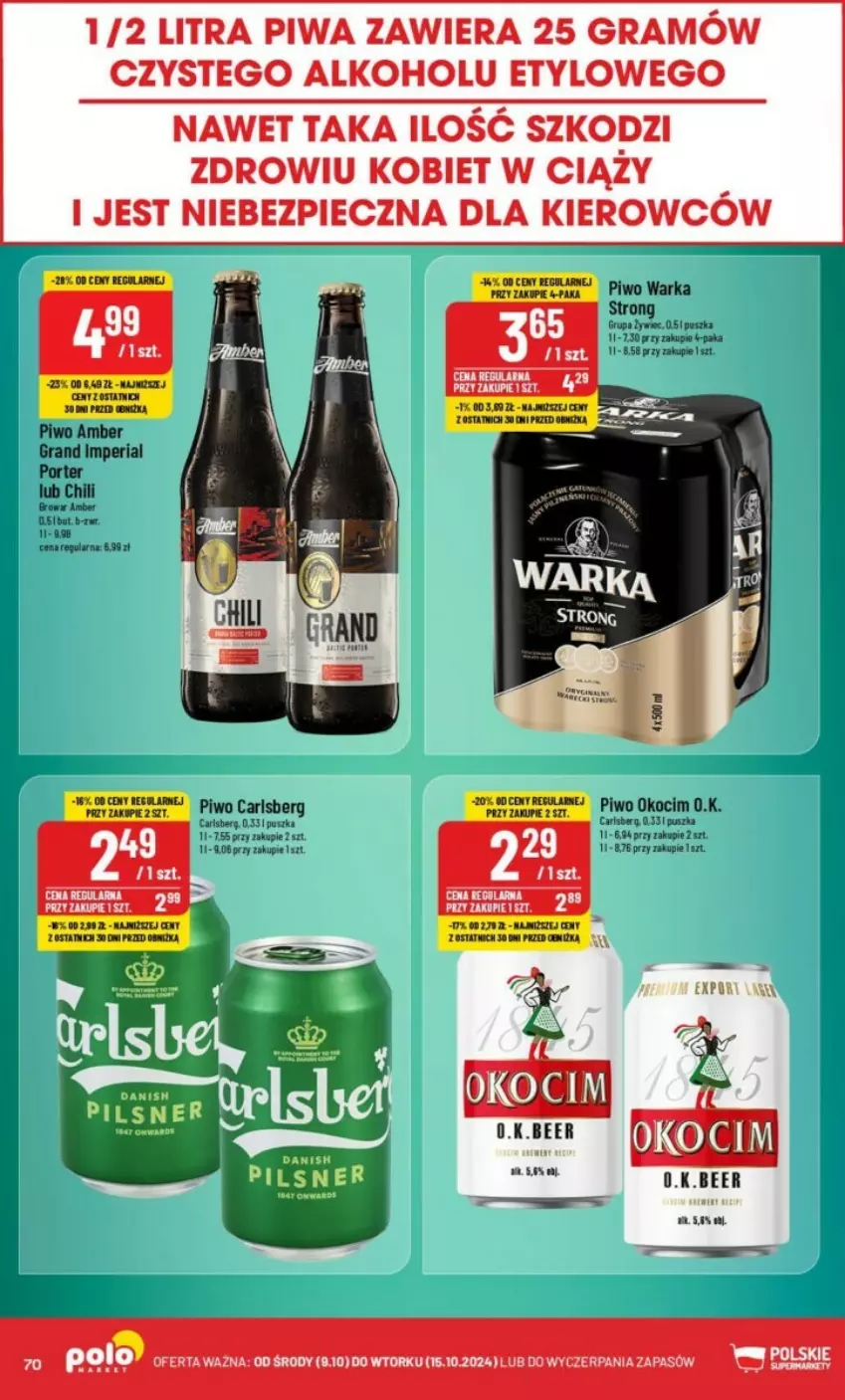 Gazetka promocyjna PoloMarket - ważna 09.10 do 15.10.2024 - strona 68 - produkty: Carlsberg, Gra, Koc, Piec, Piwa, Piwo