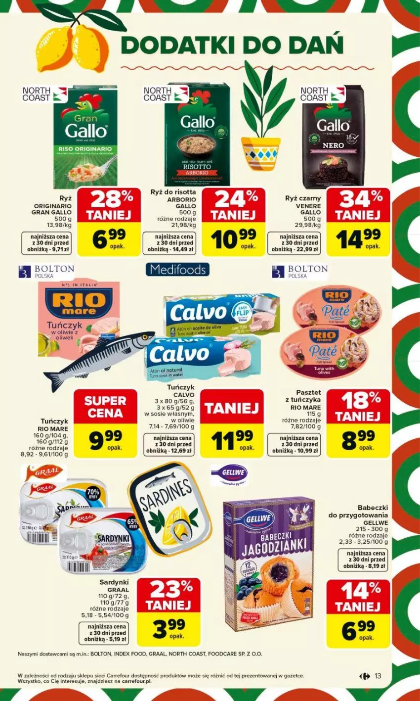 Gazetka promocyjna Carrefour - Gazetka Carrefour, Market od poniedziałku! - ważna 18.05 do 23.05.2026 - strona 15 - produkty: Babeczki, Gin, Gra, Graal, Pasztet, Rio Mare, Ryż, Sardynki, Sos, Tuńczyk