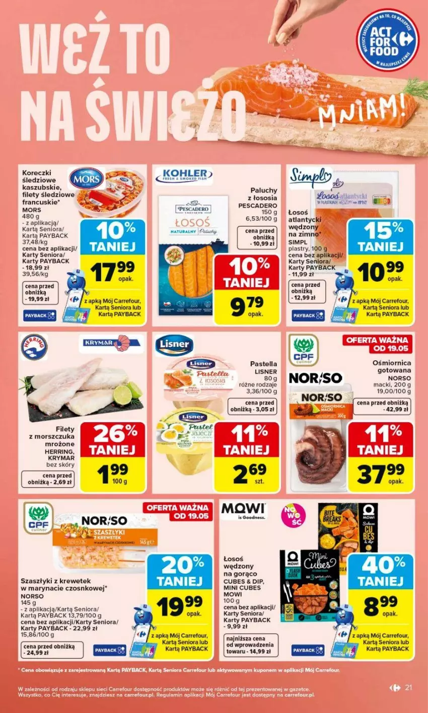 Gazetka promocyjna Carrefour - Gazetka Carrefour, Market od poniedziałku! - ważna 18.05 do 23.05.2026 - strona 23 - produkty: Altra, Koreczki śledziowe, Lisner, Pastella, Sos