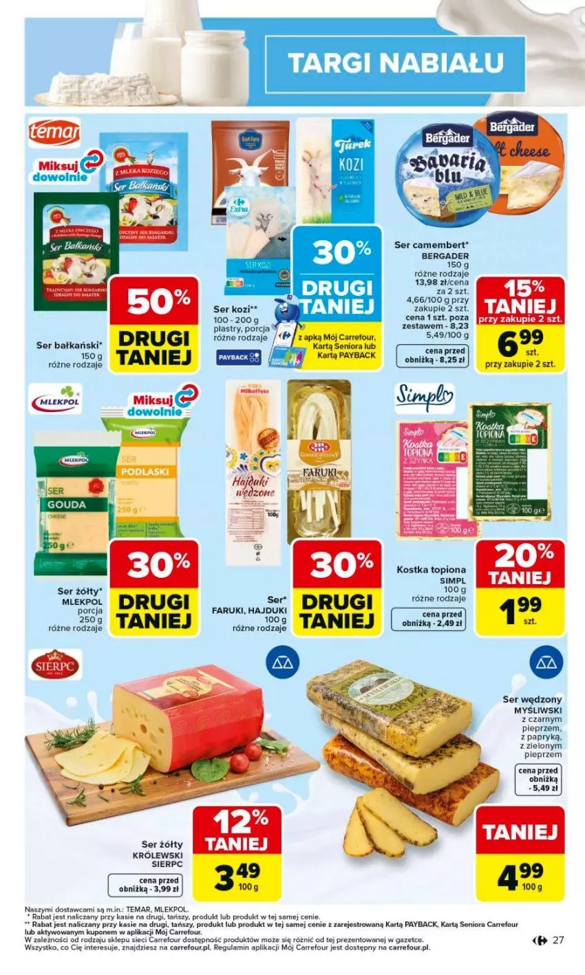 Gazetka promocyjna Carrefour - Gazetka Carrefour, Market od poniedziałku! - ważna 18.05 do 23.05.2026 - strona 29 - produkty: Camembert, Fa, Królewski, Pieprz, Por, Ser, Ser kozi, Top