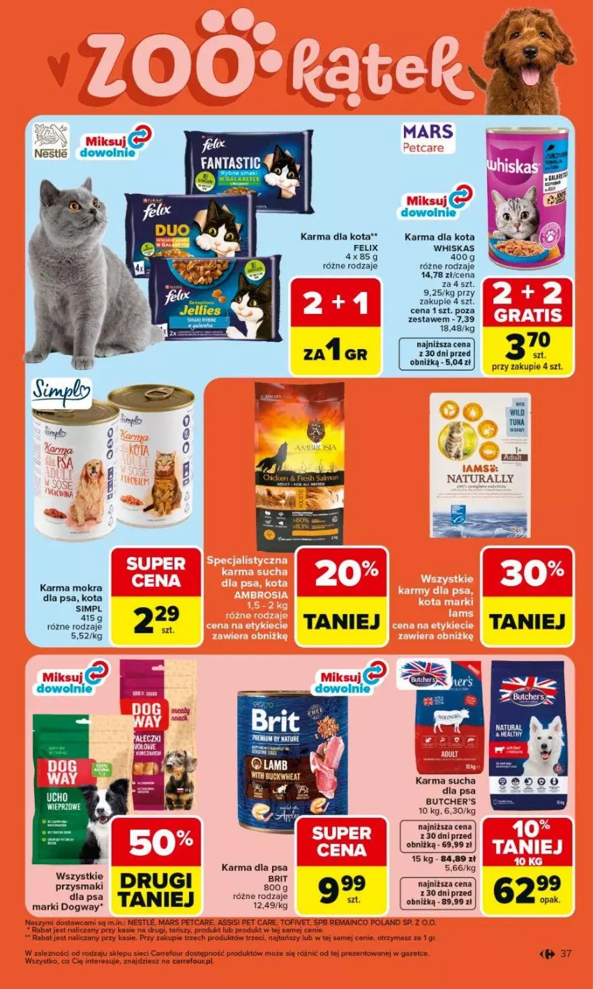 Gazetka promocyjna Carrefour - Gazetka Carrefour, Market od poniedziałku! - ważna 18.05 do 23.05.2026 - strona 39 - produkty: Felix, Gala, LG, Mars, Whiskas