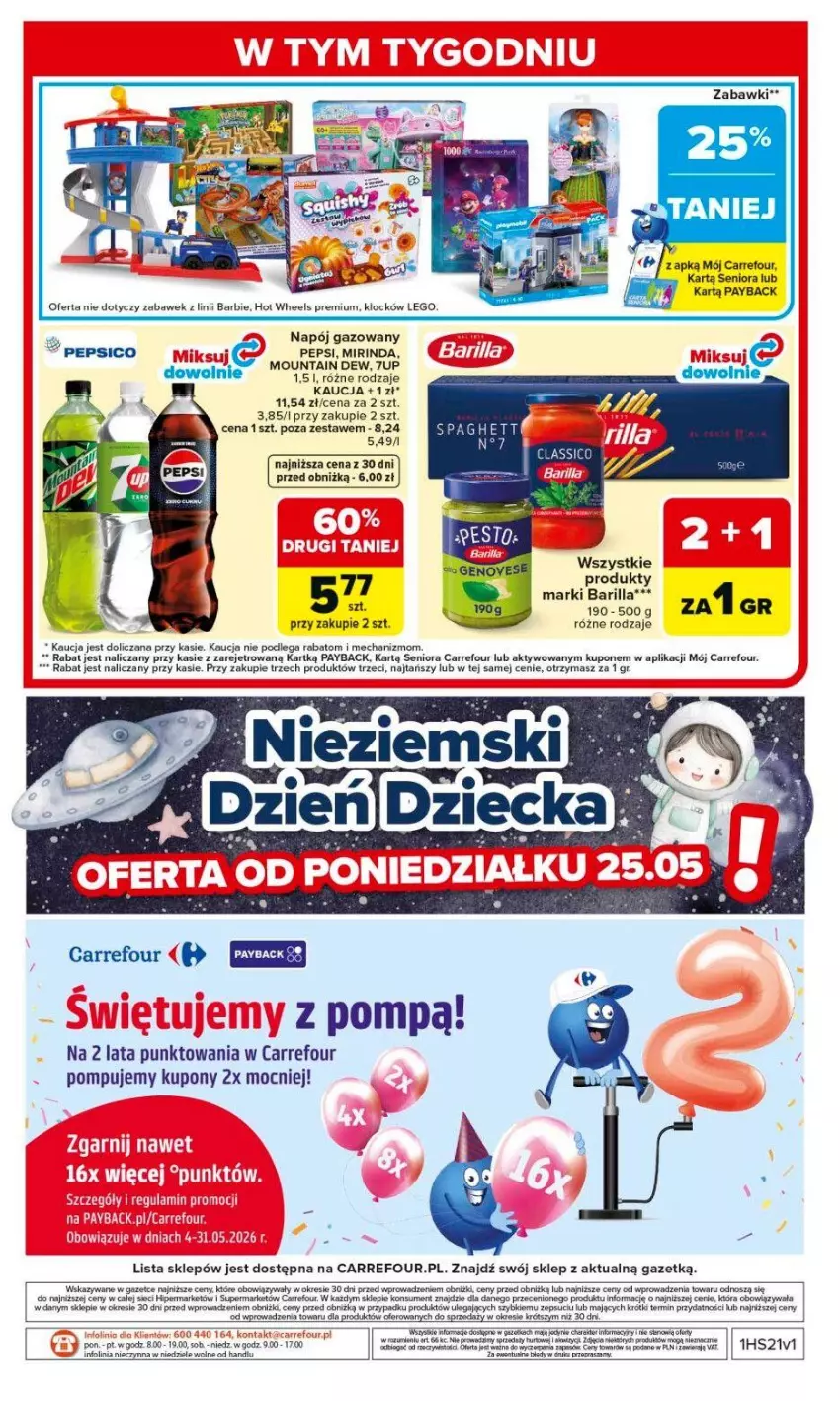Gazetka promocyjna Carrefour - Gazetka Carrefour, Market od poniedziałku! - ważna 18.05 do 23.05.2026 - strona 50 - produkty: 7up, Barilla, Fa, Mirinda, Napój, Napój gazowany, Pepsi