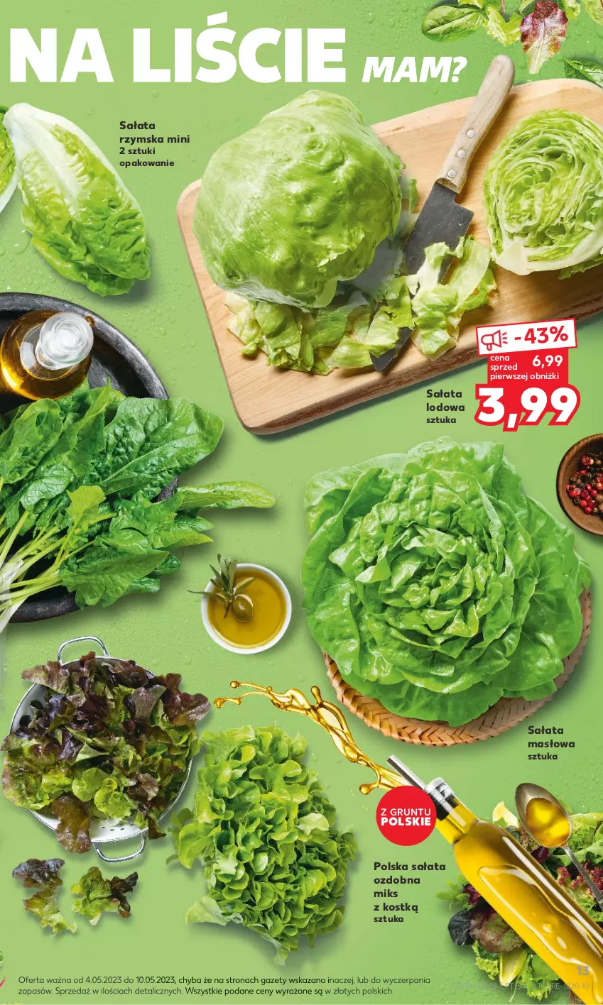 Gazetka promocyjna Kaufland - Gazetka tygodnia - ważna 04.05 do 10.05.2023 - strona 13 - produkty: Grunt, Masło, Sałat, Sałata lodowa, Sałata masłowa