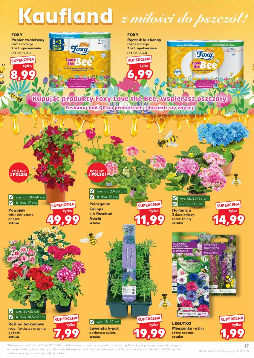Gazetka promocyjna Kaufland - Gazetka tygodnia - ważna 15.05 do 21.05.2025 - strona 17 - produkty: Astrid, Foxy, Papier, Papier toaletowy, Ręcznik, Ręcznik kuchenny, Róża