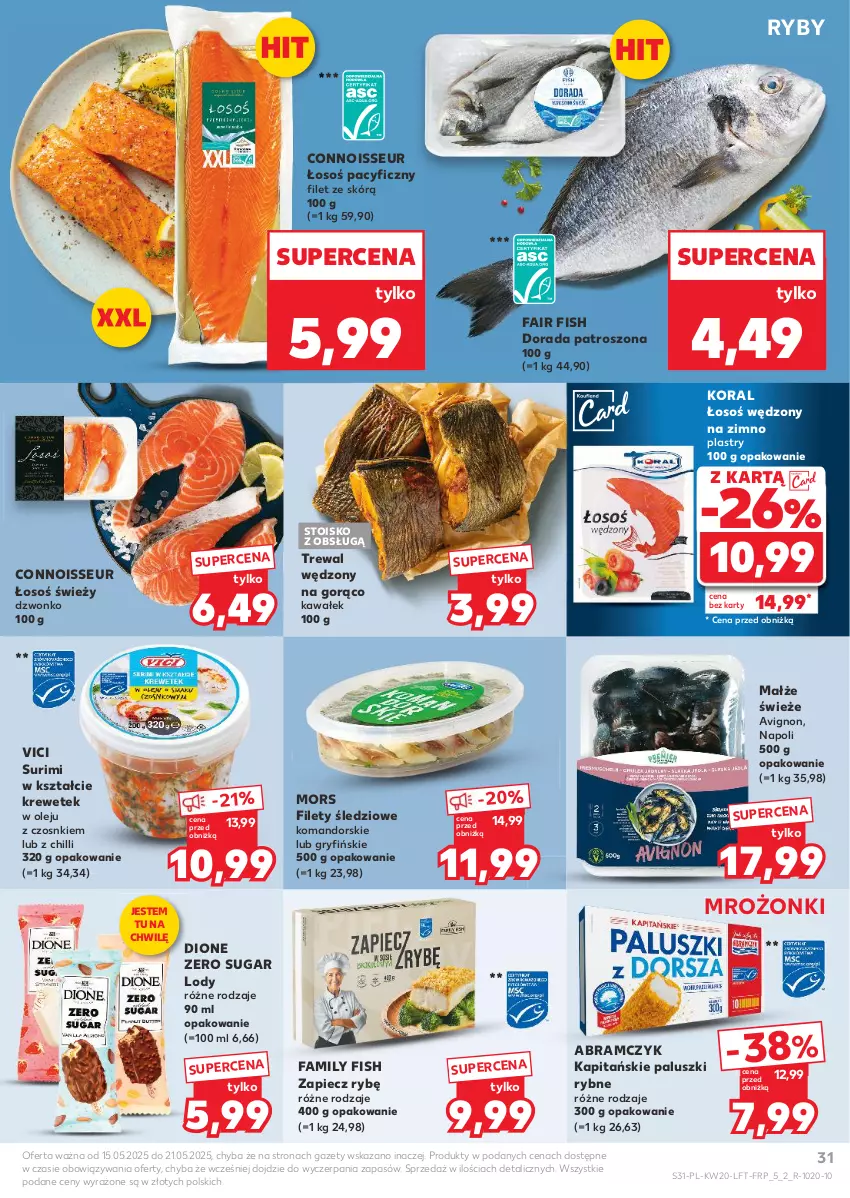 Gazetka promocyjna Kaufland - Gazetka tygodnia - ważna 15.05 do 21.05.2025 - strona 31 - produkty: Fa, Gry, Kawa, Lody, Małże, Olej, Paluszki rybne, Piec, Surimi, Wałek