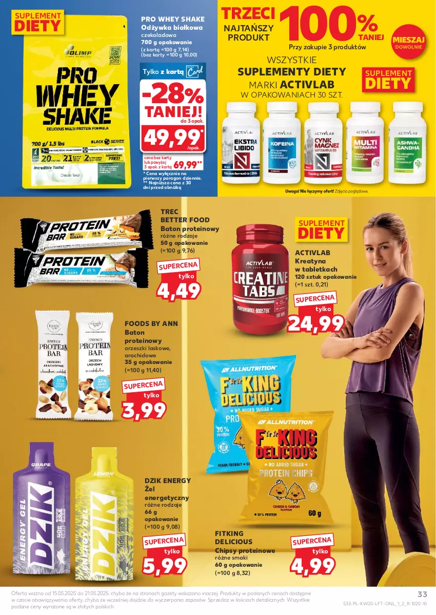 Gazetka promocyjna Kaufland - Gazetka tygodnia - ważna 15.05 do 21.05.2025 - strona 33 - produkty: Baton, Chipsy, Odżywka, Orzeszki, Suplement diety, Tablet, Waga
