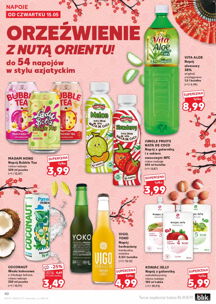 Gazetka promocyjna Kaufland - Gazetka tygodnia - ważna 15.05 do 21.05.2025 - strona 40 - produkty: Gala, Gin, Kokos, Kolagen, Napój, Napoje, Sok, Tera, Tran, Woda