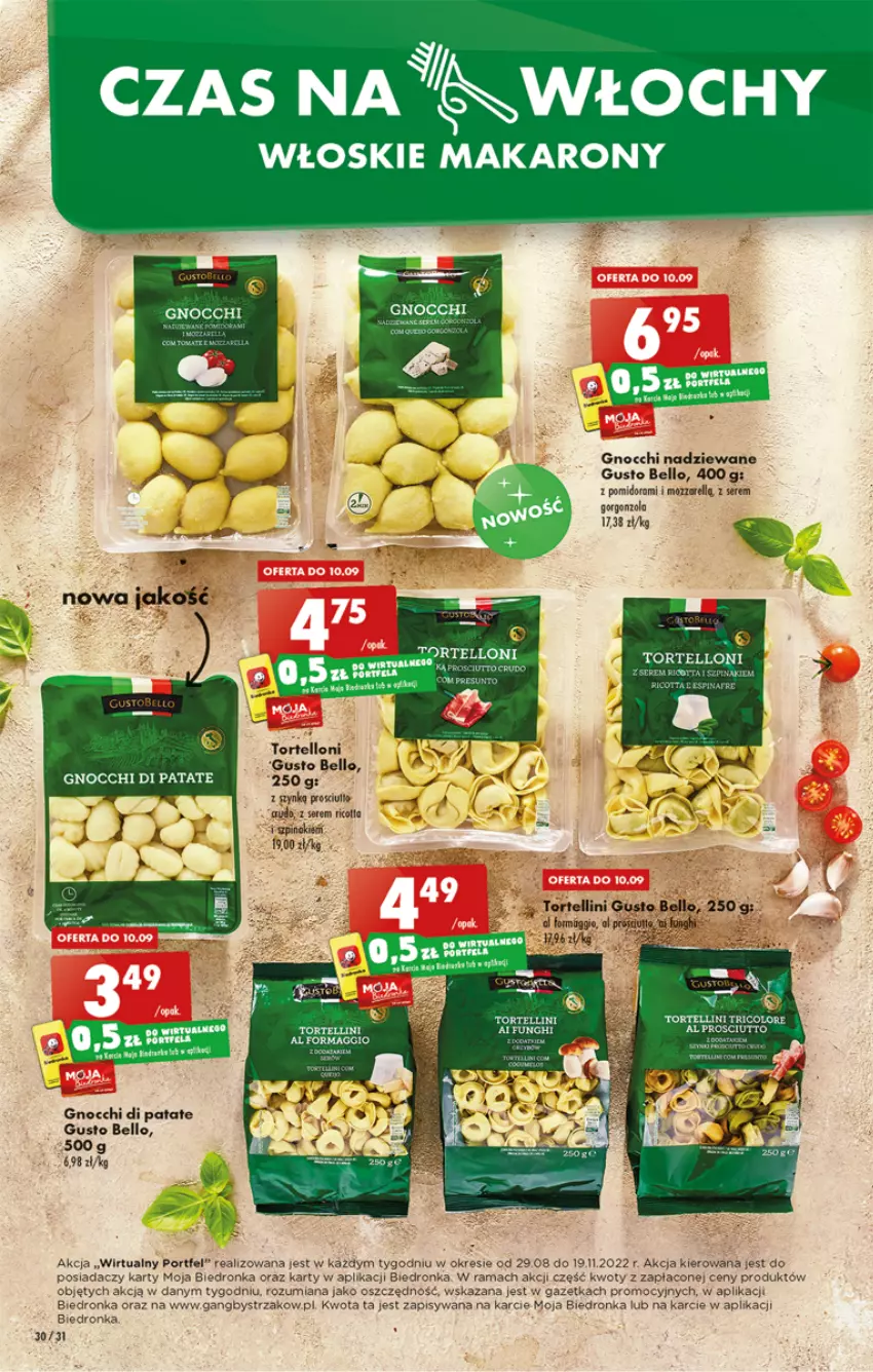 Gazetka promocyjna Biedronka - W tym tygodniu - ważna 08.09 do 07.09.2022 - strona 30 - produkty: Bell, Gnocchi, Gorgonzola, Makaron, Por, Rama, Ser, Tortelloni