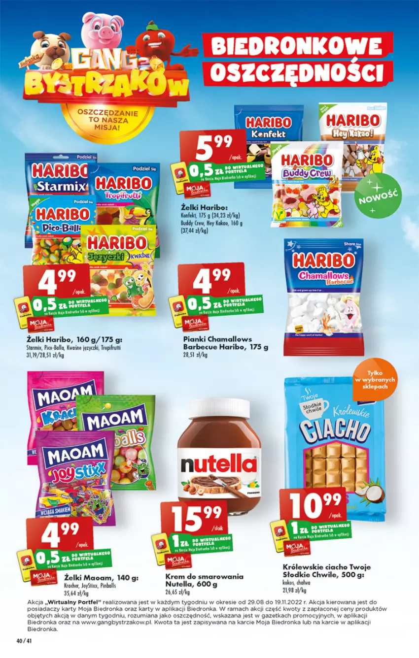 Gazetka promocyjna Biedronka - W tym tygodniu - ważna 08.09 do 07.09.2022 - strona 40 - produkty: Chałwa, Hama, Haribo, Kakao, Kokos, NBA, Nutella, Por, Rama