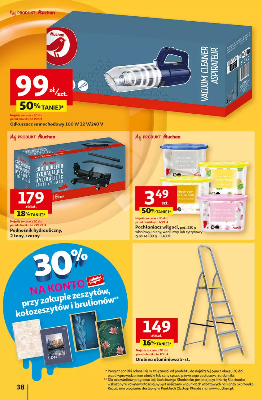 Gazetka promocyjna Auchan - Pewność Niskich Cen Hipermarket - ważna 26.09 do 02.10.2024 - strona 46 - produkty: Drabina, Gra, LG, Odkurzacz, Pochłaniacz wilgoci