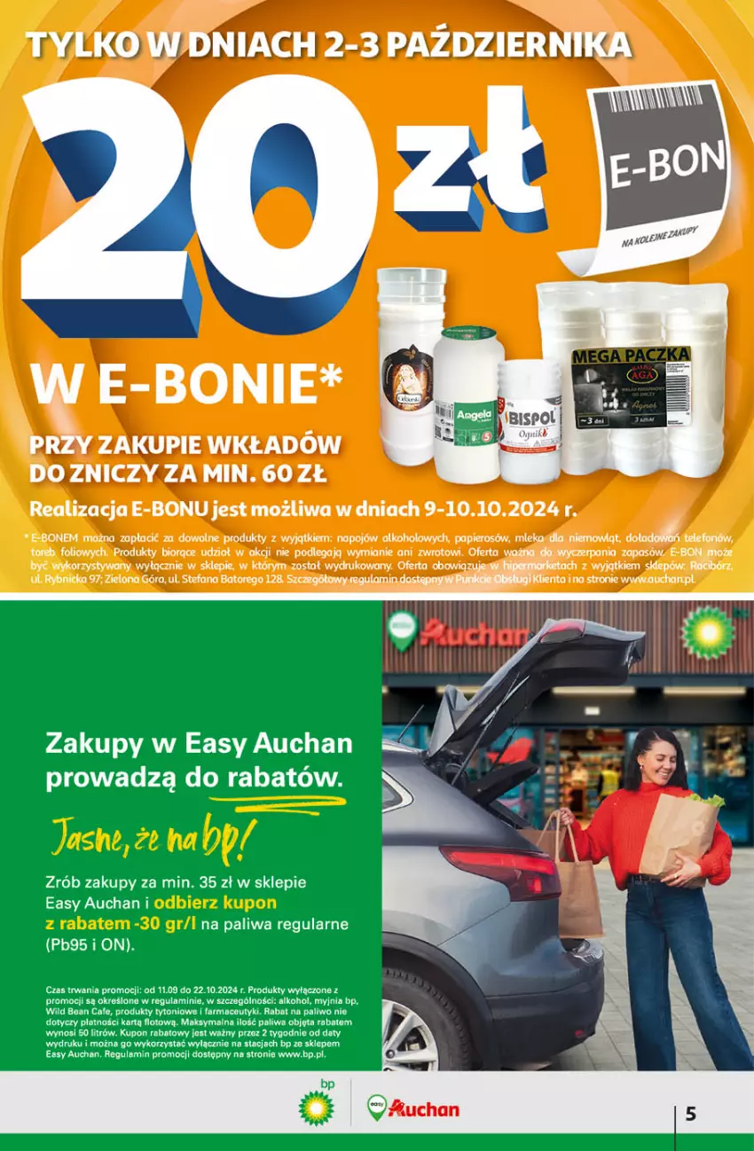 Gazetka promocyjna Auchan - Pewność Niskich Cen Hipermarket - ważna 26.09 do 02.10.2024 - strona 5 - produkty: Fa, Papier, Znicz