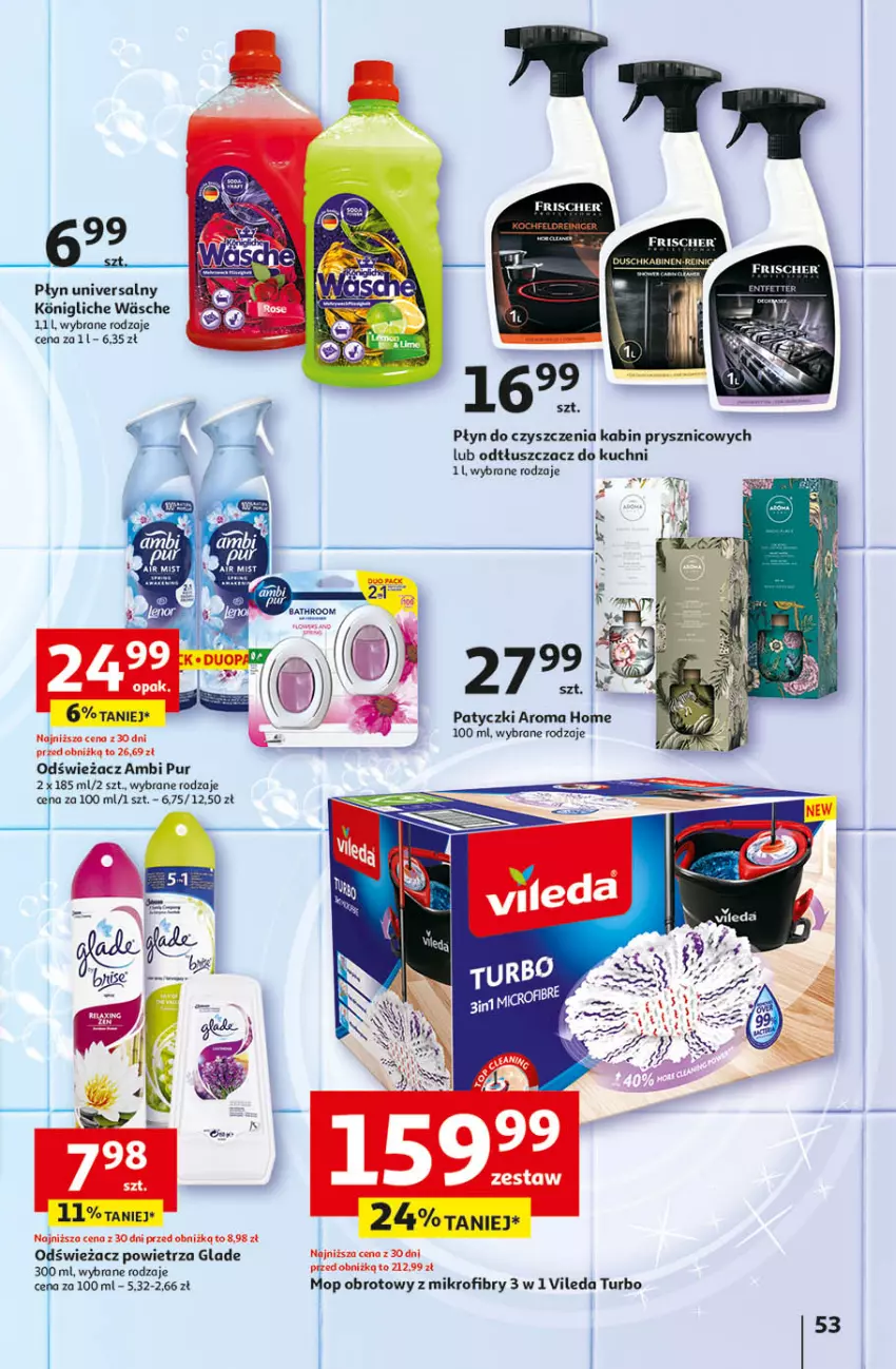 Gazetka promocyjna Auchan - Pewność Niskich Cen Hipermarket - ważna 26.09 do 02.10.2024 - strona 61 - produkty: Ambi Pur, Fa, Odświeżacz powietrza, Odtłuszczacz, Pur, Vileda