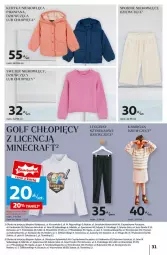 Gazetka promocyjna Auchan - Pewność Niskich Cen Hipermarket - Gazetka - ważna od 02.10 do 02.10.2024 - strona 39 - produkty: Sweter, Minecraft, Sos, Gin, Acer, Kardigan, Kurtka, Cars, Legginsy, Spodnie
