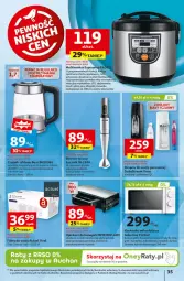 Gazetka promocyjna Auchan - Pewność Niskich Cen Hipermarket - Gazetka - ważna od 02.10 do 02.10.2024 - strona 43 - produkty: Top, Mop, Gra, Blender ręczny, Blender, Czajnik, Clin, Talerz, Opiekacz do kanapek, Kuchenka mikrofalowa, Grill, Obraz, Fa