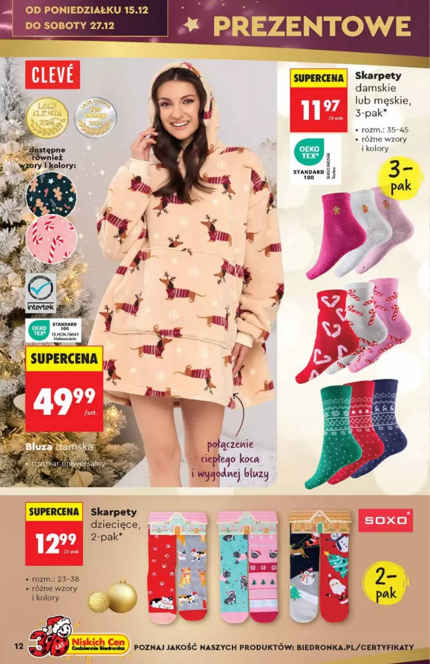 Gazetka promocyjna Biedronka - Hity na Święta - ważna 15.12 do 31.12.2025 - strona 12 - produkty: Dzieci, Karp, Koc