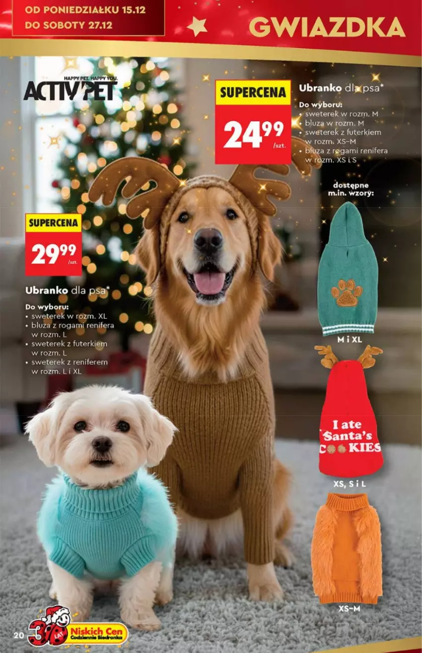 Gazetka promocyjna Biedronka - Hity na Święta - ważna 15.12 do 31.12.2025 - strona 20 - produkty: Bluza, Renifer, Sweter