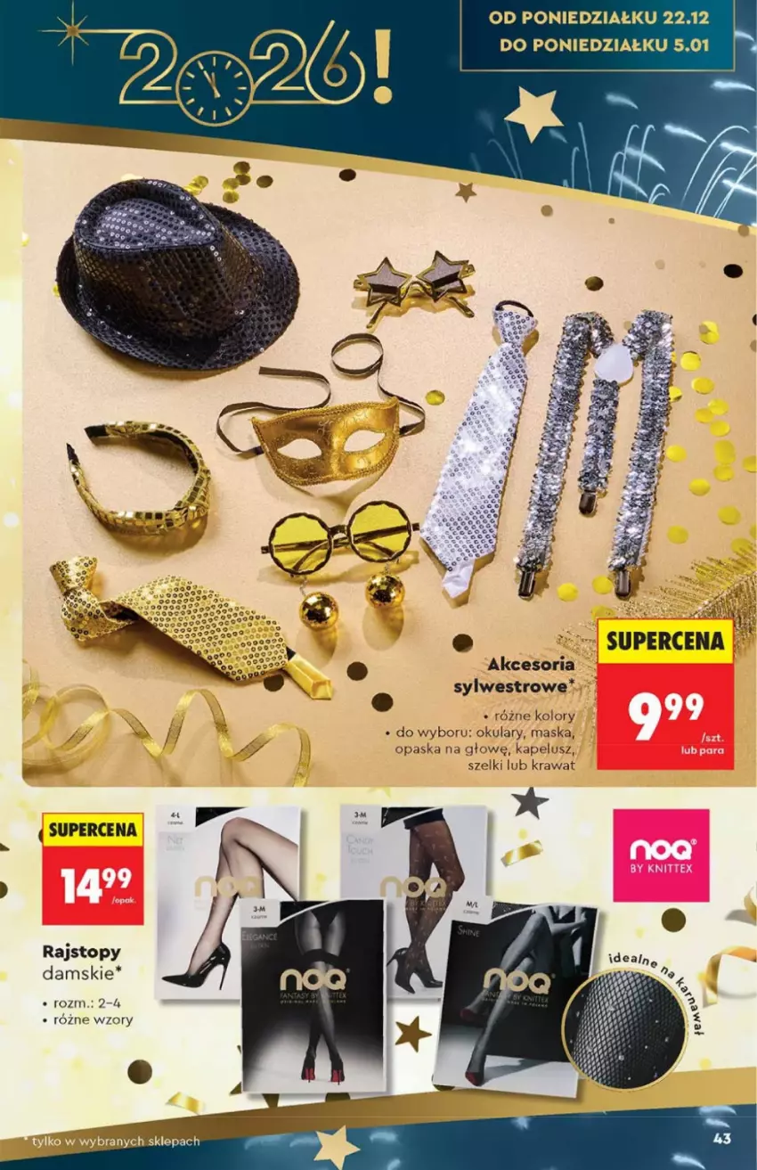 Gazetka promocyjna Biedronka - Hity na Święta - ważna 15.12 do 31.12.2025 - strona 43 - produkty: Maska, Opaska, Rajstopy, Top