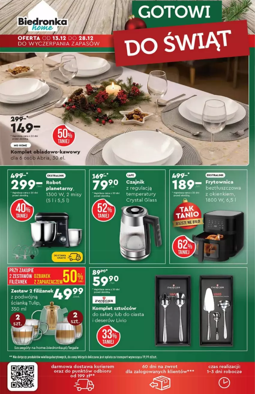 Gazetka promocyjna Biedronka - Hity na Święta - ważna 15.12 do 31.12.2025 - strona 52 - produkty: Czajnik, Deser, Fa, Por, Sałat, Ser, Sport, Tran