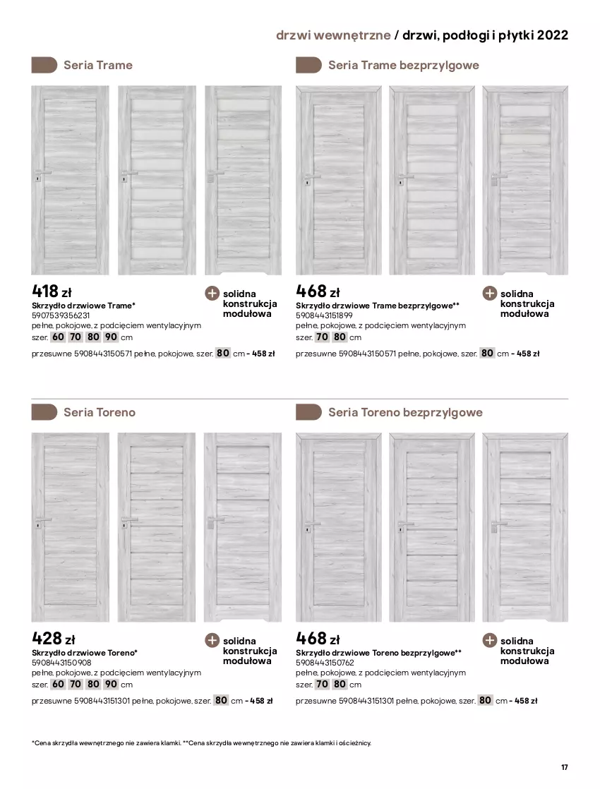 Gazetka promocyjna Castorama - ważna 02.05 do 31.12.2022 - strona 17 - produkty: Drzwi, Klamka, LG, Panel winylowy, Rust, Ser, Skrzydło drzwiowe