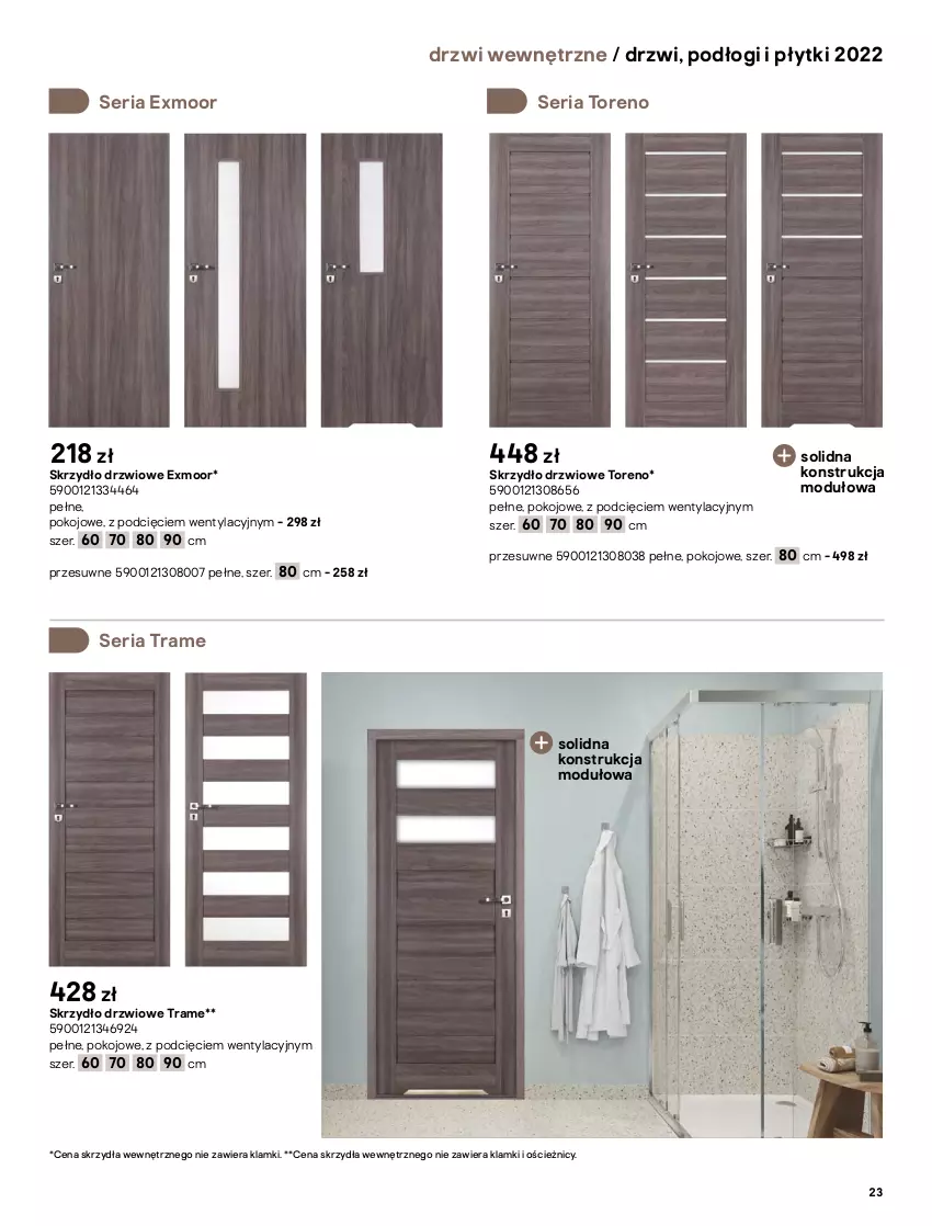 Gazetka promocyjna Castorama - ważna 02.05 do 31.12.2022 - strona 23 - produkty: Drzwi, Gres, Klamka, Ser, Skrzydło drzwiowe