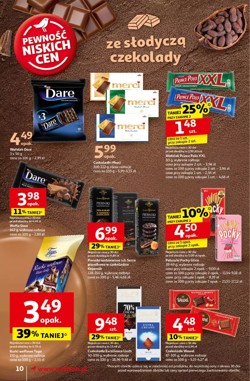 Gazetka promocyjna Auchan - Pewność Niskich Cen Supermarket - ważna 24.10 do 30.10.2024 - strona 12 - produkty: Czekolada, Kakao, LG, Lindt, Michałki, Piernik, Prince Polo, Ser, Wafelek, Wafle, Wawel