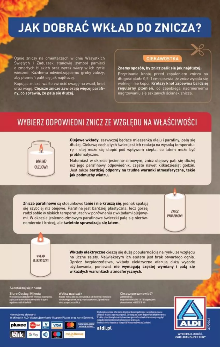 Gazetka promocyjna Aldi - Znicze i stroiki - ważna 12.09 do 12.09.2026 - strona 12 - produkty: Fa, Olej, Piec, Por, Sok, Top, Znicz