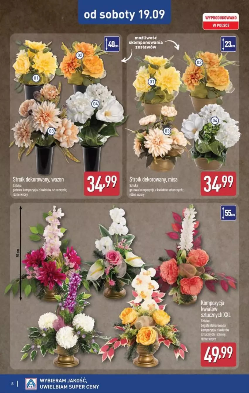 Gazetka promocyjna Aldi - Znicze i stroiki - ważna 12.09 do 12.09.2026 - strona 8 - produkty: Wazon