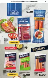 Gazetka promocyjna Netto - Artykuły spożywcze - Gazetka - ważna od 10.09 do 10.09.2022 - strona 11 - produkty: Kurczak, Krakus, Por, Parówki, Parówki z szynki, Szynka, Sport, Morliny, Boczek, Kiełbasa