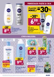 Gazetka promocyjna Aldi - Gazetka - ważna od 30.04 do 30.04.2021 - strona 19 - produkty: Płyn do kąpieli, Ser, Mus, Szczoteczka do zębów, BoboVita, Tera, Serek, Mleczko, Kosmetyki dla dzieci, Szampon, Dzieci, Deser, Aksam, Antyperspirant, Nivea, Szczoteczka, Fa