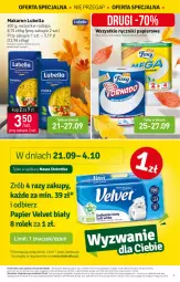 Gazetka promocyjna Stokrotka - Supermarket - Gazetka - ważna od 27.09 do 27.09.2023 - strona 9 - produkty: Lubella, Makaron, Warzywa, Papier, Bell, Ręcznik, Owoce, Bella, Ręczniki papierowe, Mięso