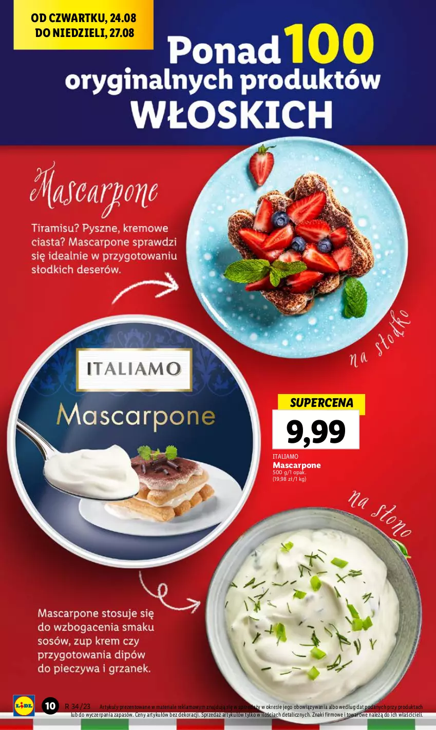 Gazetka promocyjna Lidl - GAZETKA - ważna 24.08 do 27.08.2023 - strona 28 - produkty: Mascarpone