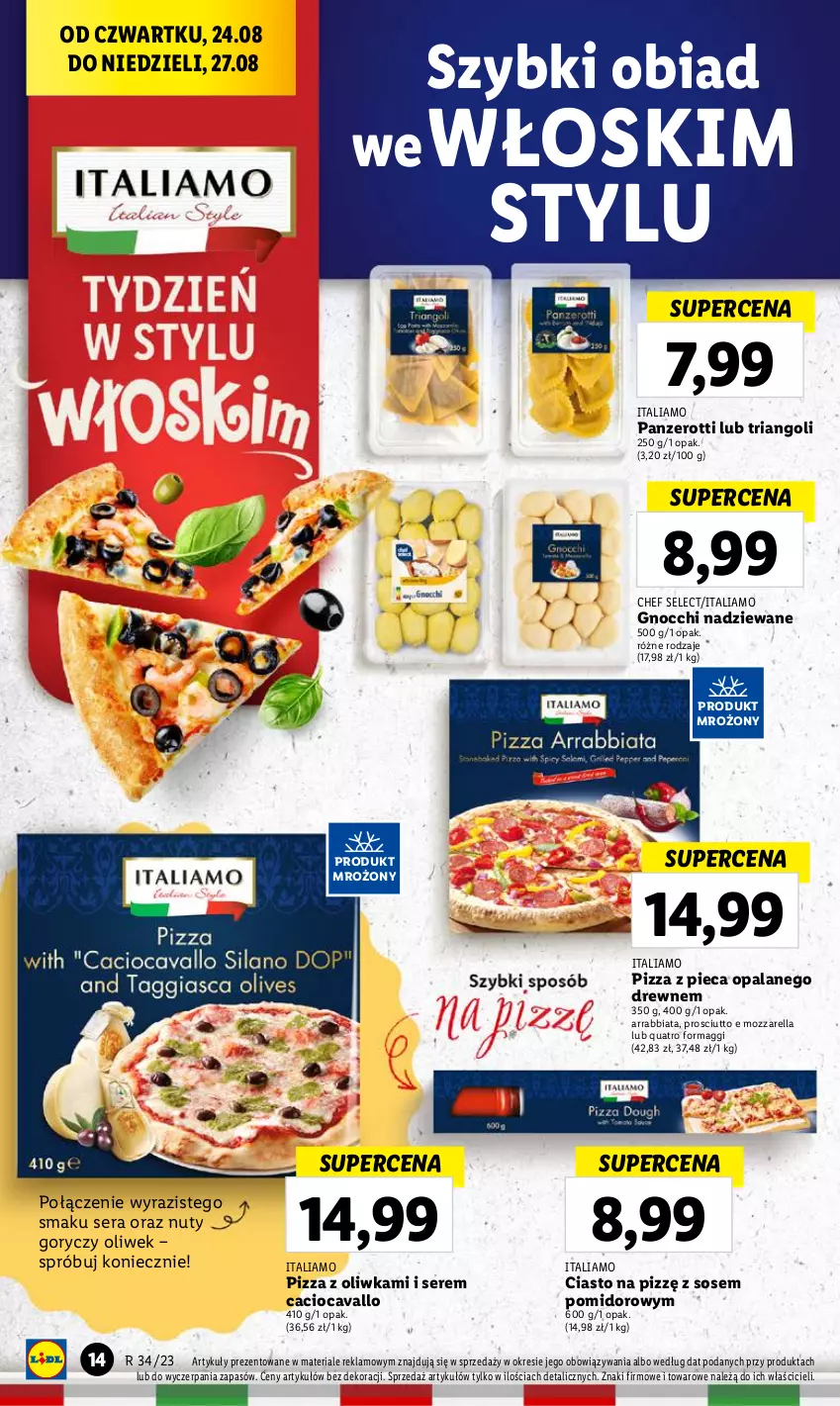 Gazetka promocyjna Lidl - GAZETKA - ważna 24.08 do 27.08.2023 - strona 32 - produkty: Gnocchi, Maggi, Mozzarella, Nuty, Piec, Pizza, Prosciutto, Ser, Sos