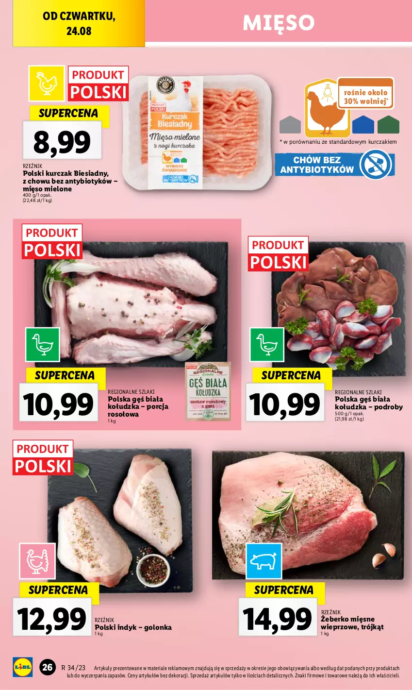 Gazetka promocyjna Lidl - GAZETKA - ważna 24.08 do 27.08.2023 - strona 44 - produkty: Kurczak, Mięso, Mięso mielone, Por