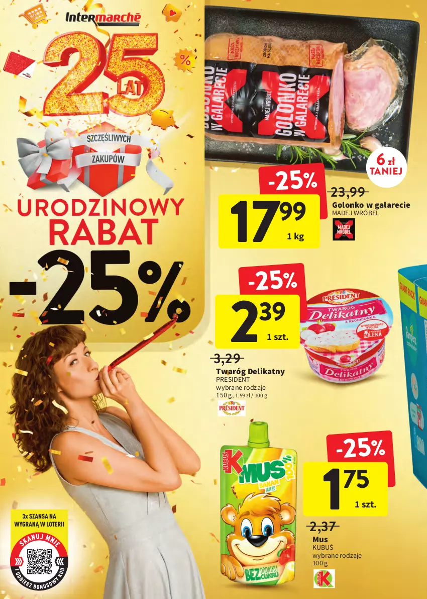 Gazetka promocyjna Intermarche - Gazetka Intermarche - ważna 29.09 do 05.10.2022 - strona 6 - produkty: Gala, Kubuś, Madej Wróbel, Mus, Twaróg, Twaróg delikatny