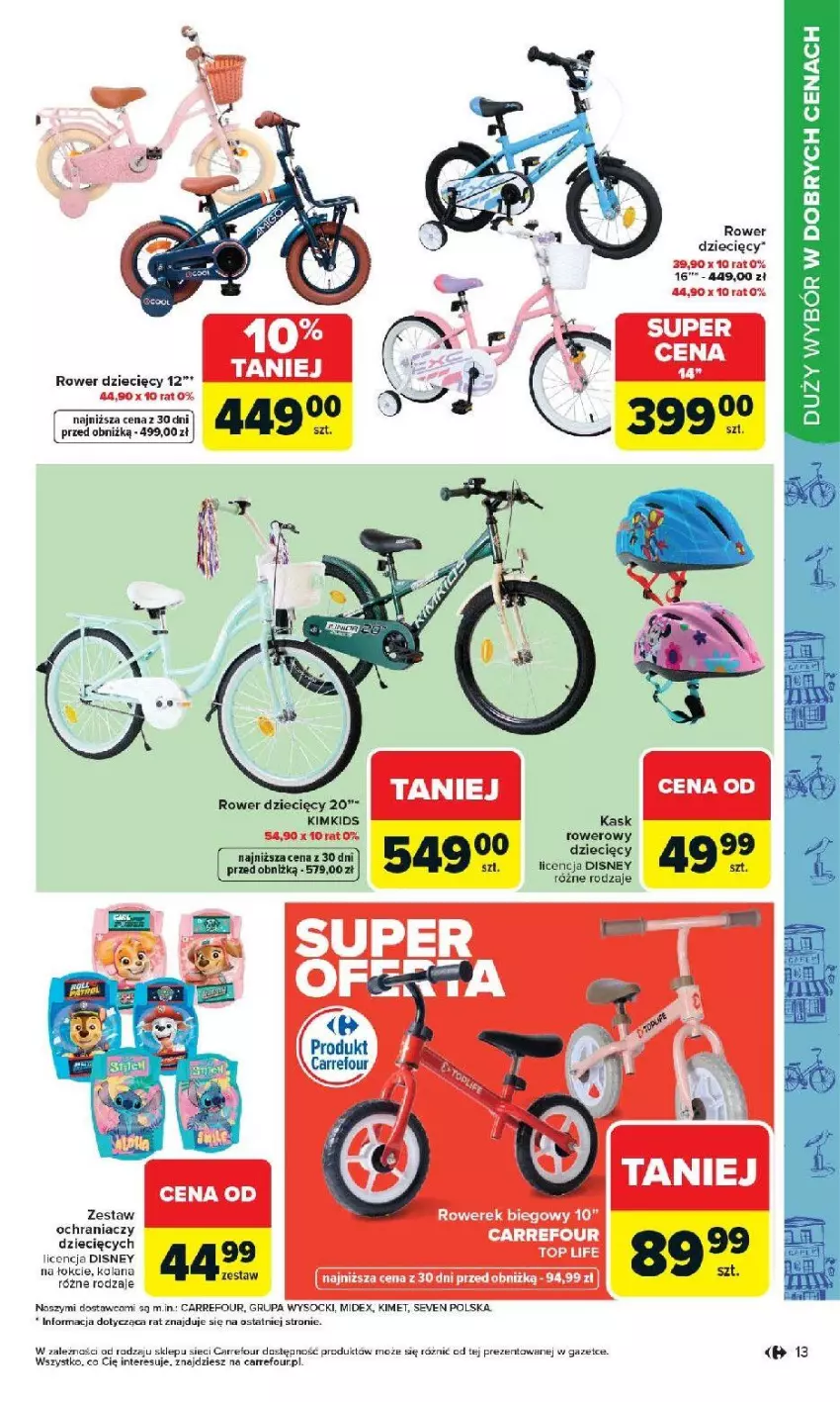 Gazetka promocyjna Carrefour - Gazetka Łap super okazje od poniedziałku! - ważna 27.04 do 09.05.2026 - strona 13 - produkty: Disney, Dzieci, Fa, LANA, Rower, Top