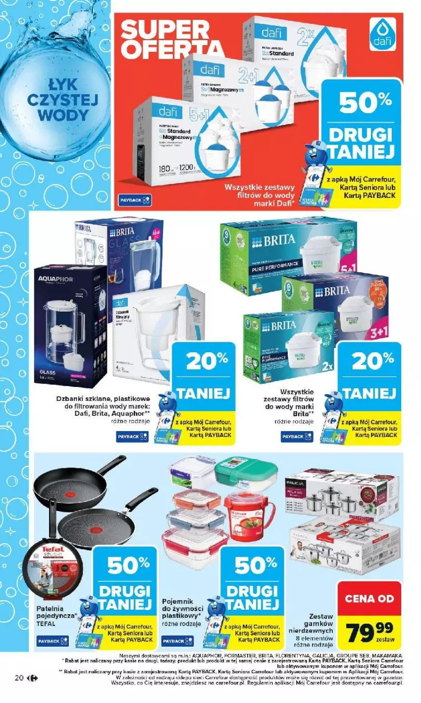 Gazetka promocyjna Carrefour - Gazetka Łap super okazje od poniedziałku! - ważna 27.04 do 09.05.2026 - strona 20 - produkty: Aquaphor, Brit, Brita, Fa, Patelnia, Pojemnik, Tefal, UHU
