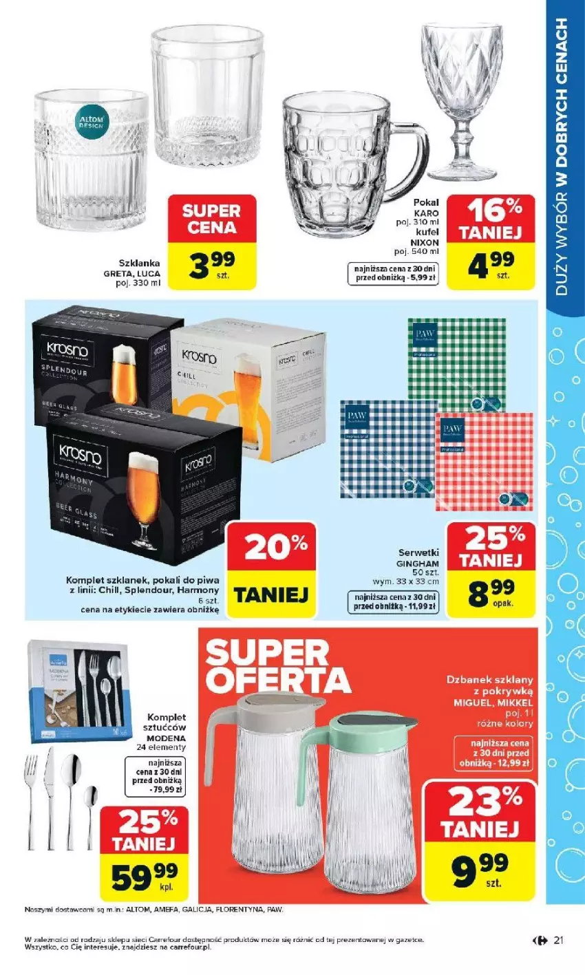 Gazetka promocyjna Carrefour - Gazetka Łap super okazje od poniedziałku! - ważna 27.04 do 09.05.2026 - strona 21 - produkty: Fa, Gin, Piwa, Ser, Serwetki, Szklanka