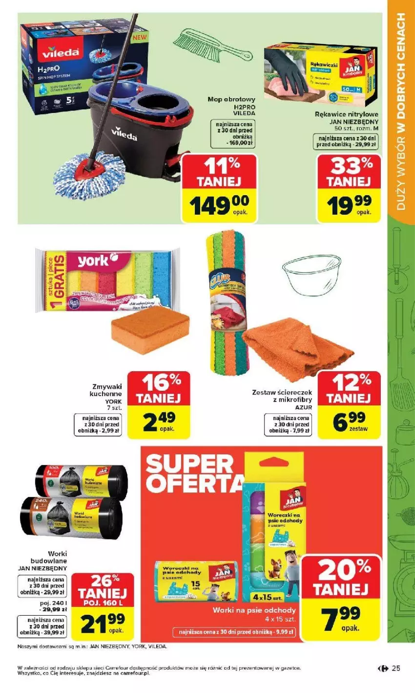 Gazetka promocyjna Carrefour - Gazetka Łap super okazje od poniedziałku! - ważna 27.04 do 09.05.2026 - strona 25 - produkty: Fa, Jan Niezbędny, Mop, Rękawice