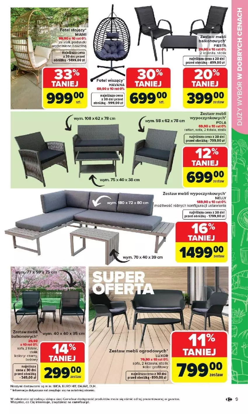 Gazetka promocyjna Carrefour - Gazetka Łap super okazje od poniedziałku! - ważna 27.04 do 09.05.2026 - strona 9 - produkty: Fa, Fotel, Gra, Sofa, Stolik, Tran