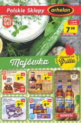 Gazetka promocyjna Arhelan - Gazetka - Gazetka - ważna od 03.05 do 03.05.2022 - strona 1 - produkty: Piwo, Sos, Ogórek, Warka, Lion, Lody, Sałat, Mleczko, Radler, Grill, Kiełbasa, Oreo, Milka