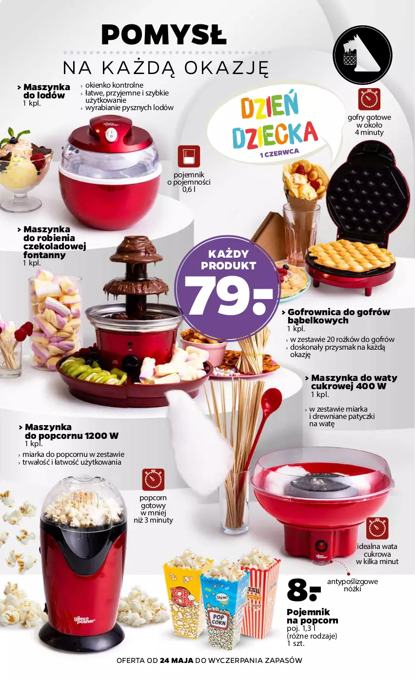 Gazetka promocyjna Netto - Gazetka non food - ważna 24.05 do 29.05.2021 - strona 1 - produkty: Gofrownica, Gofry, Maszynka, Miarka, Nuty, Pojemnik, Popcorn, Szynka, Wata cukrowa